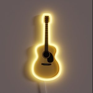 Acoustic Guitar RGB Neon Sign