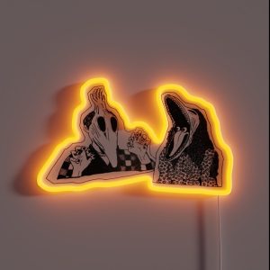 Adam And Barbara Monster Couple Beetle Juice Inspired Halloween 80 S Goth Cult Film RGB Neon Sign Adam And Barbara Monster Couple Beetle Juice Inspired Halloween 80 S Goth Cult Film RGB Neon Sign