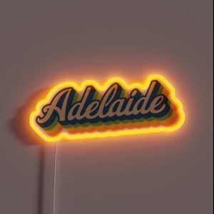 Adelaide Australia Retro City RGB Neon Sign