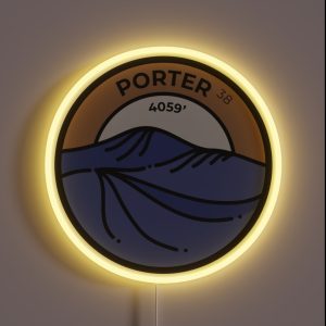 Adirondack High Peak 38 Porter Badge RGB Neon Sign