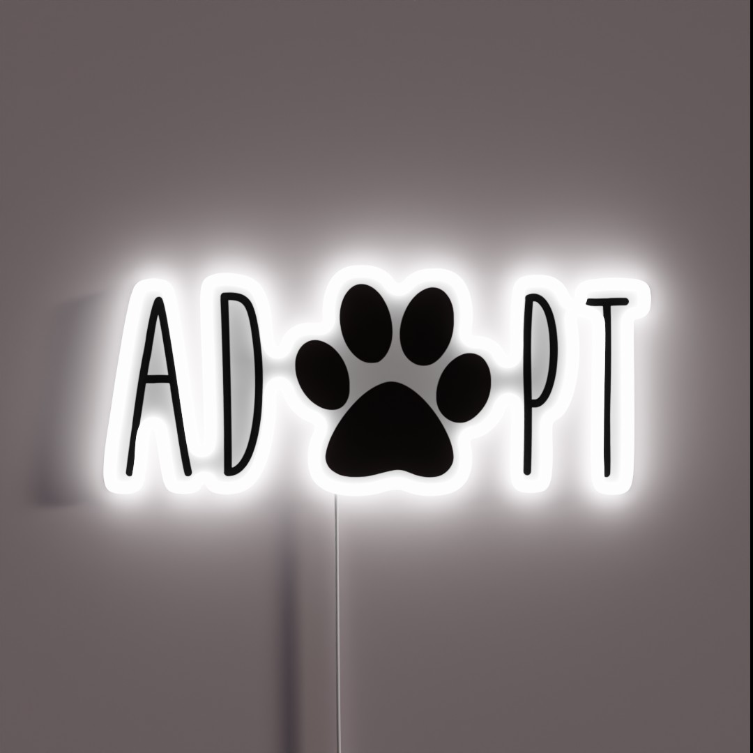 Adopt Dogs RGB Neon Sign Adopt Dogs RGB Neon Sign