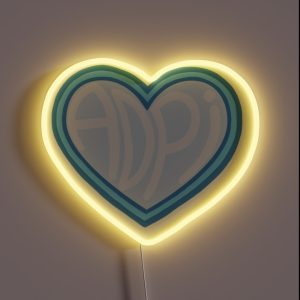 ADPI Blue Heart RGB Neon Sign