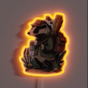 Adventure Badger Two RGB Neon Sign