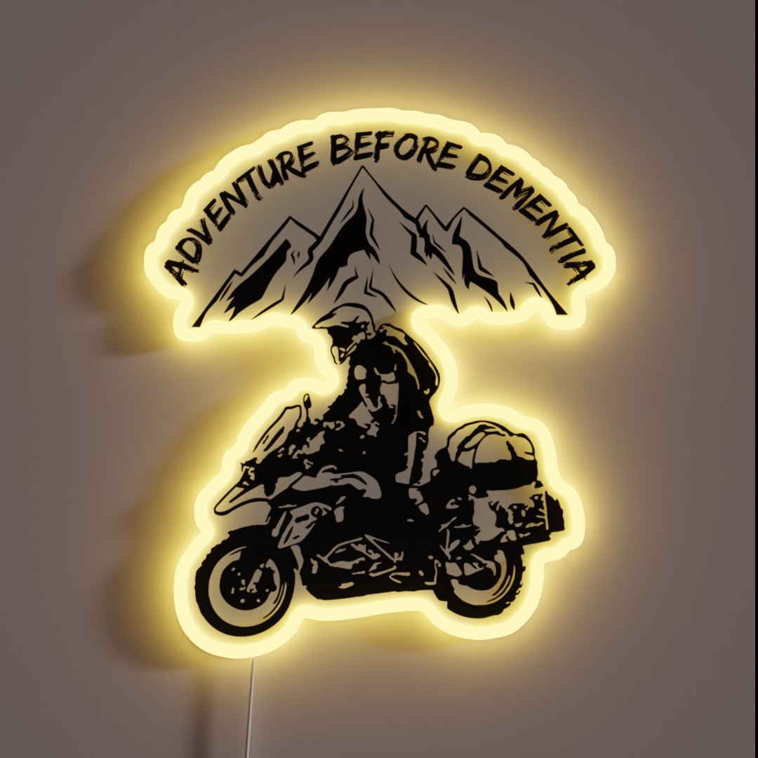 Adventure Before Dementia Funny Mountain RGB Neon Sign Adventure Before Dementia Funny Mountain RGB Neon Sign