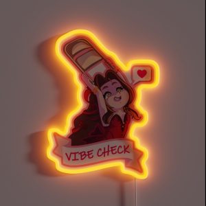 Aerith Vibe Check RGB Neon Sign