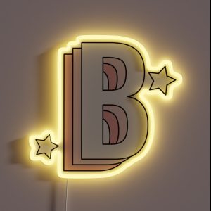 Aesthetic B RGB Neon Sign