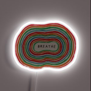 Aesthetic BREATH Outline RGB Neon Sign