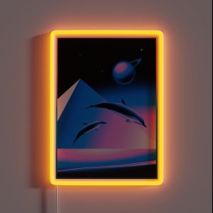Aesthetic Dolphins RGB Neon Sign