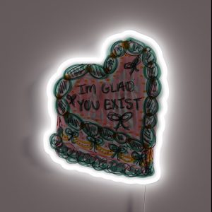 Aesthetic Glad You Exist Cake RGB Neon Sign Aesthetic Glad You Exist Cake RGB Neon Sign