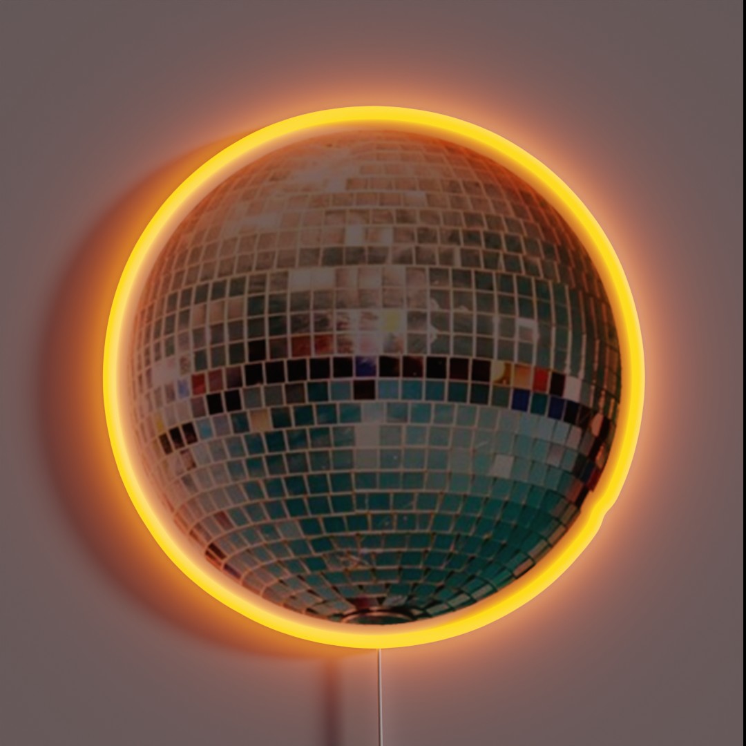 Aesthetic Hydro Disco Ball RGB Neon Sign Aesthetic Hydro Disco Ball RGB Neon Sign