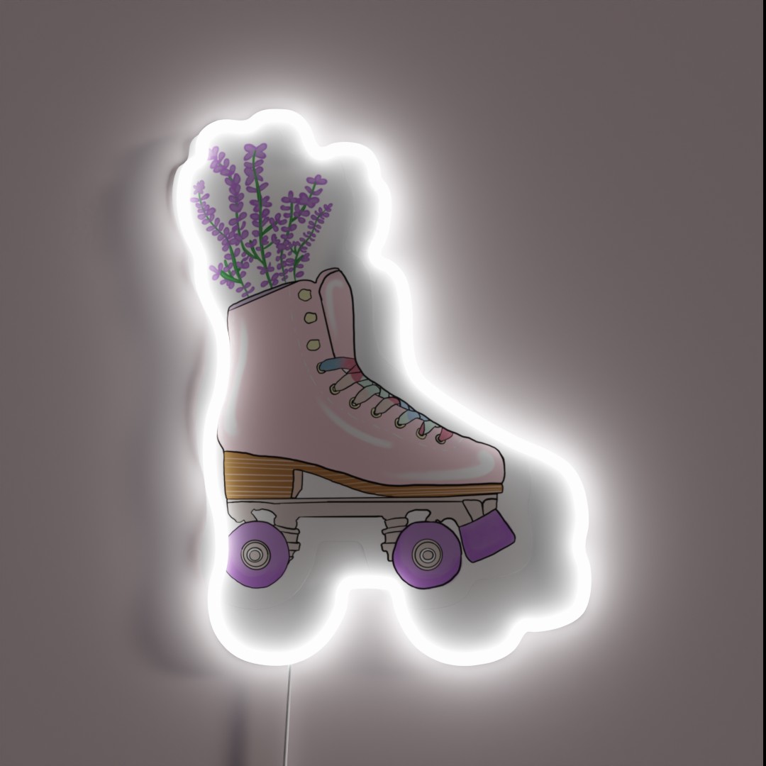 Aesthetic Pink Lavender Pastel Roller Skate RGB Neon Sign Aesthetic Pink Lavender Pastel Roller Skate RGB Neon Sign