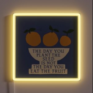 Aesthetic Quote Tote Bag Design RGB Neon Sign