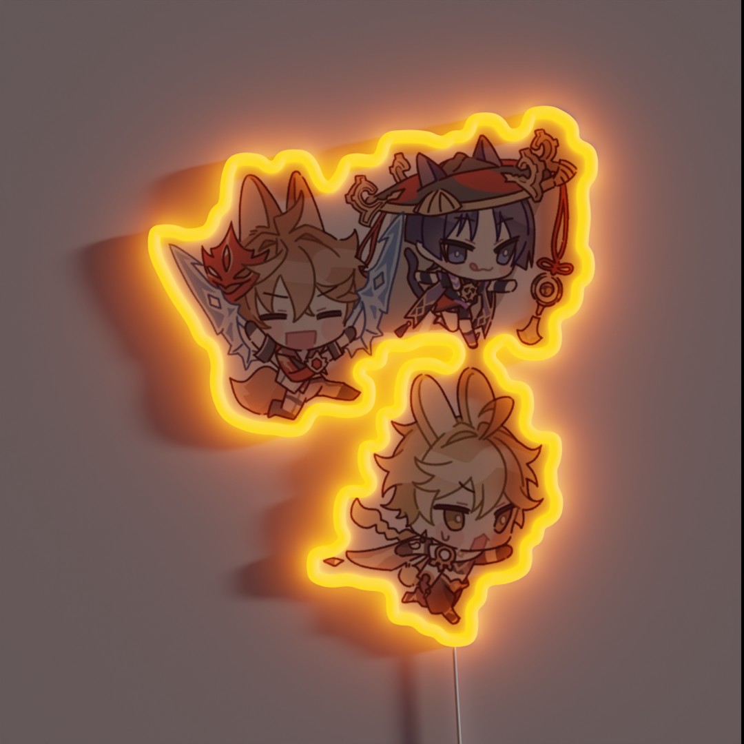 Aether Chibi Funny Anime Game RGB Neon Sign Aether Chibi Funny Anime Game RGB Neon Sign