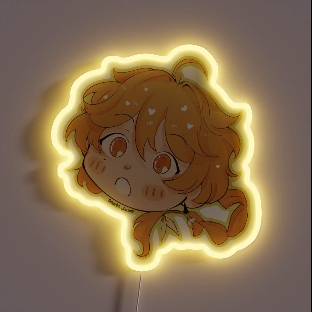Aether Chibi Genshin Impact RGB Neon Sign Aether Chibi Genshin Impact RGB Neon Sign