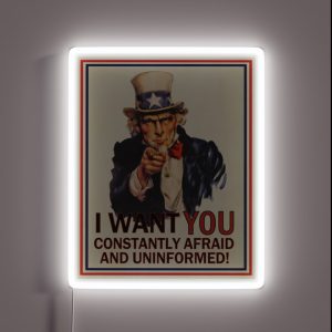 Afraid And Uniformed RGB Neon Sign Afraid And Uniformed RGB Neon Sign
