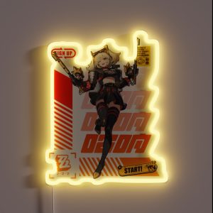Agent Burnice Zenless Zone Zero RGB Neon Sign Agent Burnice Zenless Zone Zero RGB Neon Sign
