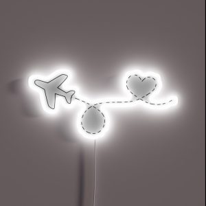 Airplane Heart Loop RGB Neon Sign Airplane Heart Loop RGB Neon Sign