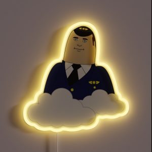 Airplane Movie Inflatable Autopilot RGB Neon Sign Airplane Movie Inflatable Autopilot RGB Neon Sign