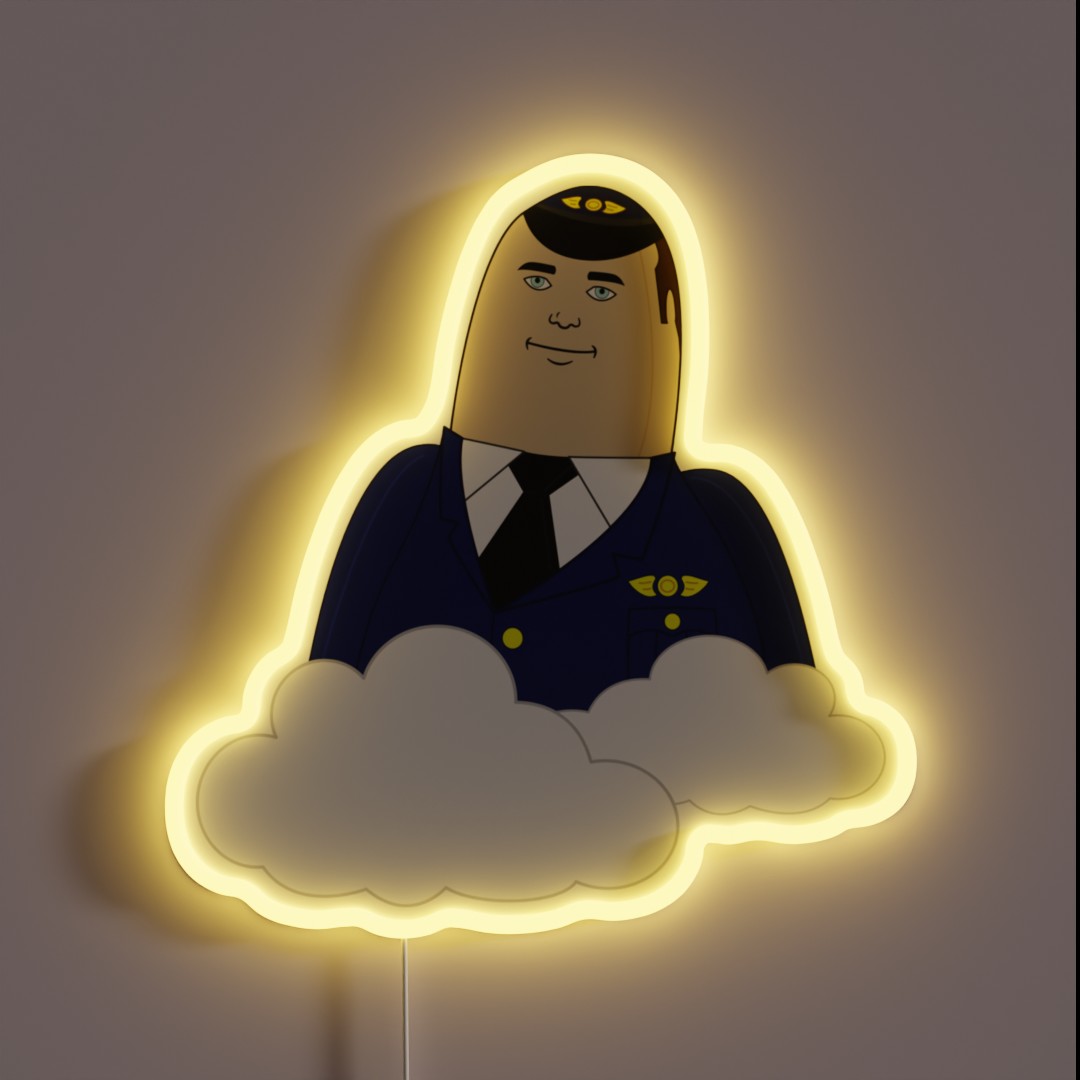 Airplane Movie Inflatable Autopilot RGB Neon Sign Airplane Movie Inflatable Autopilot RGB Neon Sign