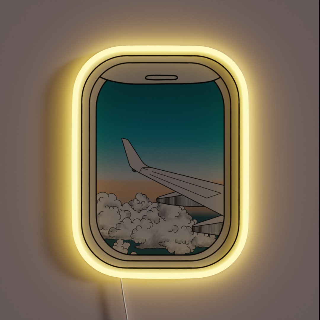 Airplane Window RGB Neon Sign Airplane Window RGB Neon Sign