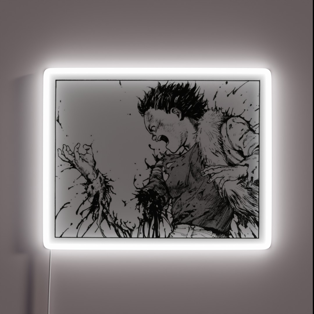 Akira Tetsuo Losing Arm RGB Neon Sign Akira Tetsuo Losing Arm RGB Neon Sign