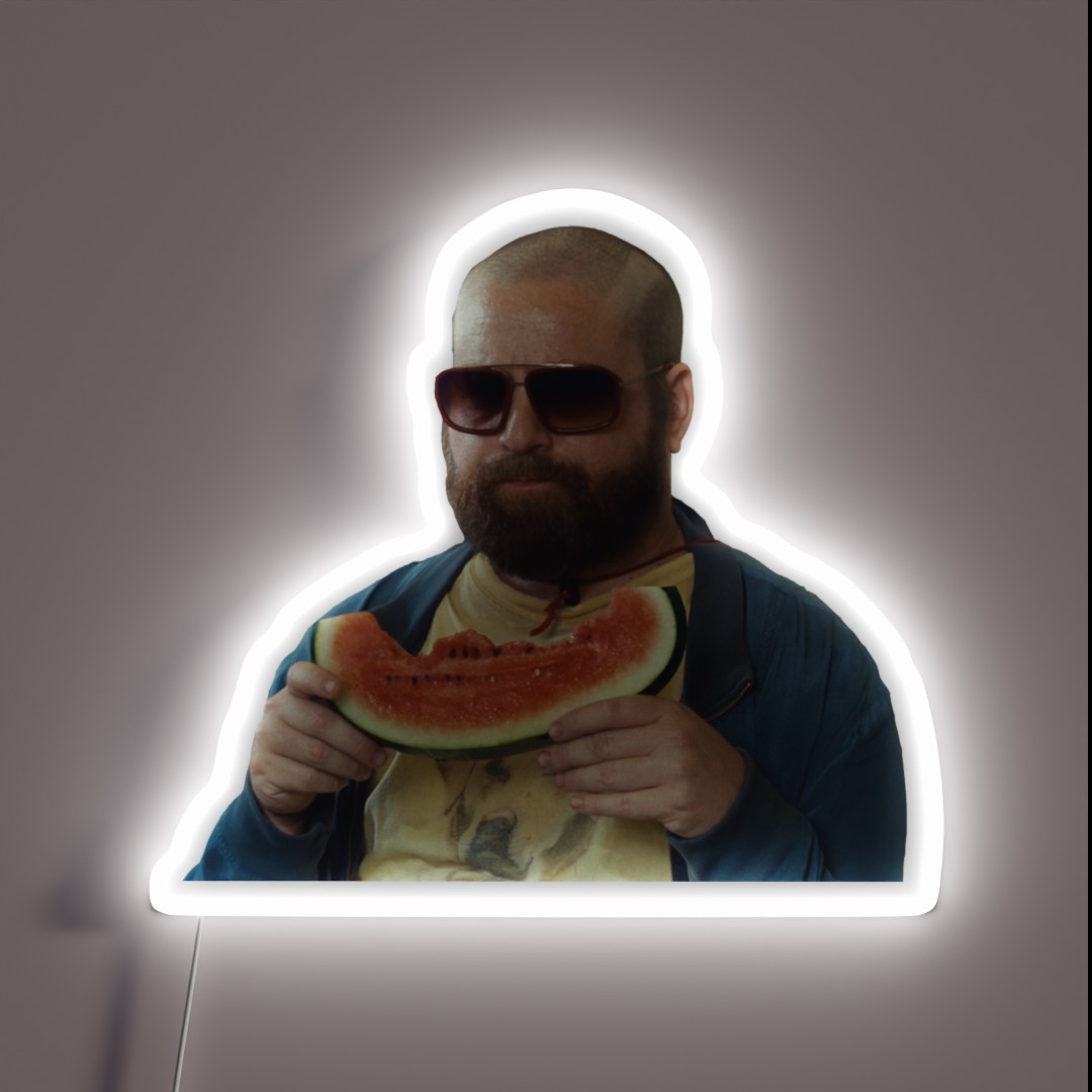 Alan Eating Watermelon RGB Neon Sign Alan Eating Watermelon RGB Neon Sign