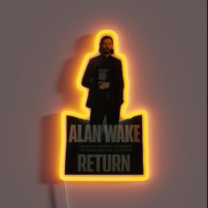 Alan Wake 2 Cardboard RGB Neon Sign