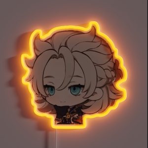 Albedo Genshin Impact Chibi RGB Neon Sign