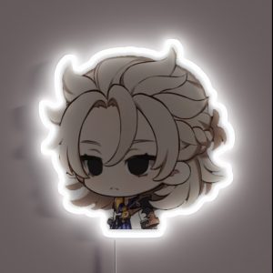 Albedo Genshin Impact Chibi RGB Neon Sign