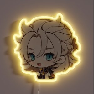 Albedo Genshin Impact Chibi RGB Neon Sign