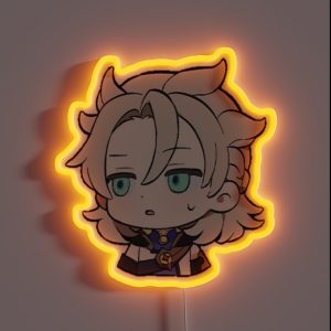 Albedo Genshin Impact Chibi RGB Neon Sign