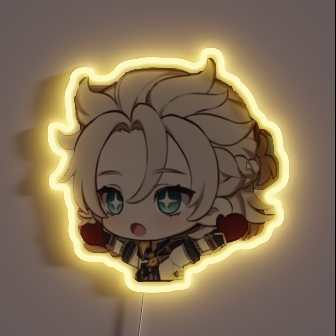 Albedo Genshin Impact RGB Neon Sign Albedo Genshin Impact RGB Neon Sign