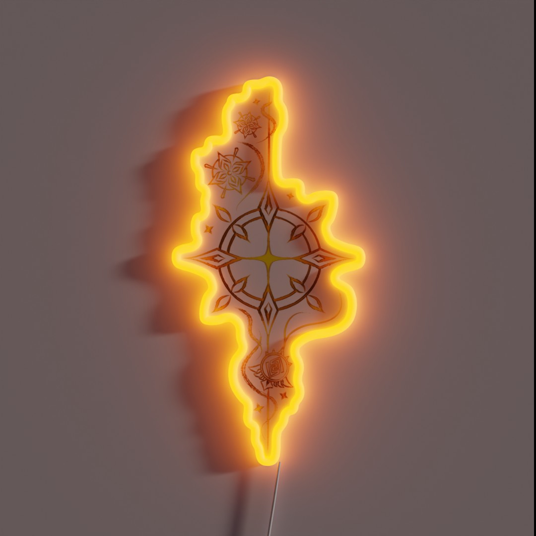 Albedo Genshin Impact White RGB Neon Sign Albedo Genshin Impact White RGB Neon Sign