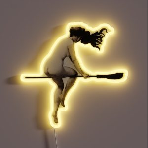 Albert Joseph Penot Witch On Broom RGB Neon Sign