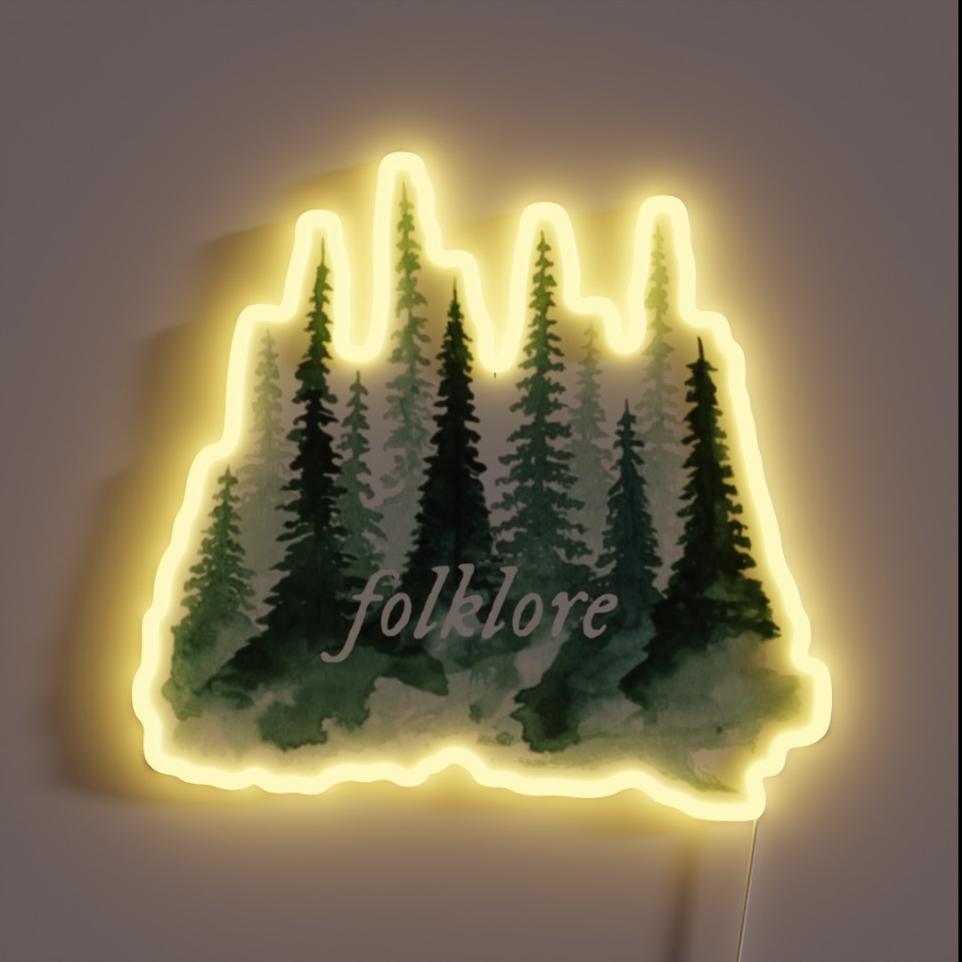 Album Art Folklore RGB Neon Sign Album Art Folklore RGB Neon Sign