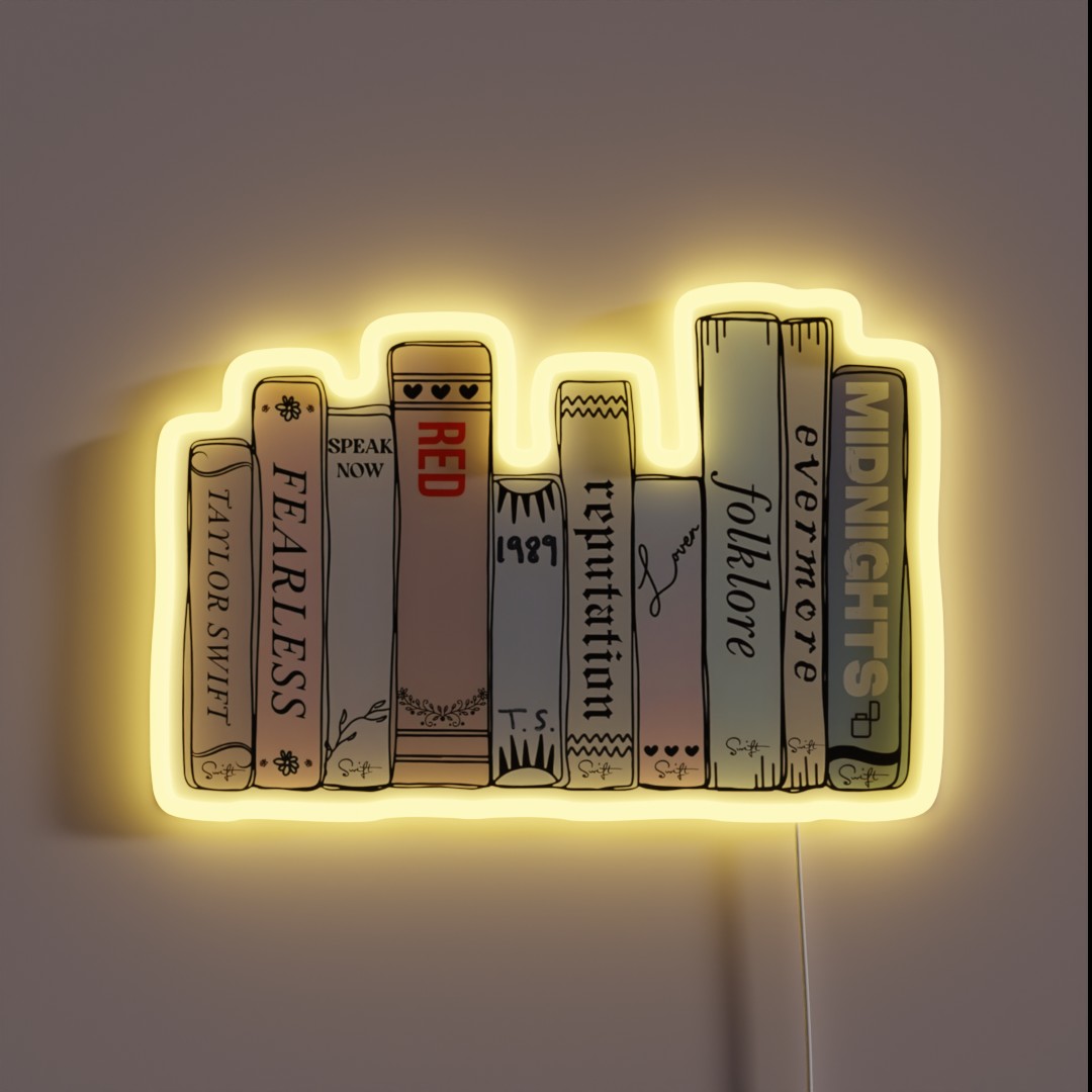 Album Books RGB Neon Sign Album Books RGB Neon Sign