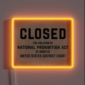 Alchol Prohibition Era Sign RGB Neon Sign