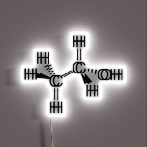 Alcohol Molecule RGB Neon Sign