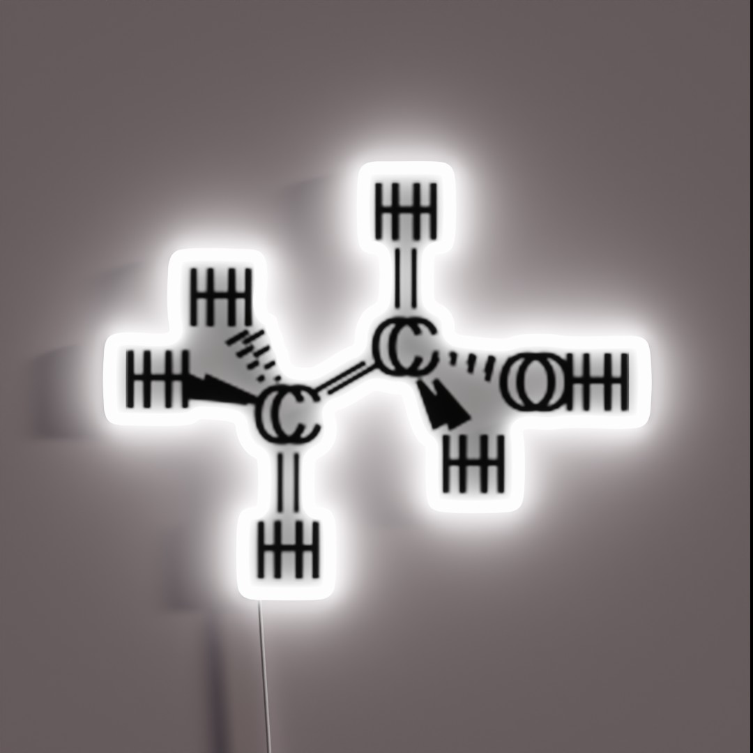 Alcohol Molecule RGB Neon Sign Alcohol Molecule RGB Neon Sign