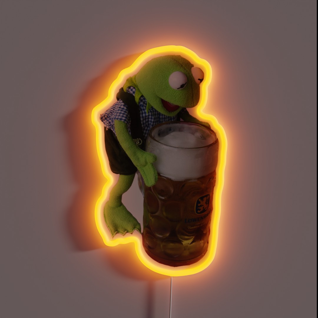 Alcoholic Kermit RGB Neon Sign Alcoholic Kermit RGB Neon Sign