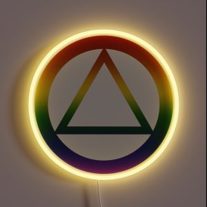 Alcoholics Anonymous Rainbow Pride Symbol RGB Neon Sign