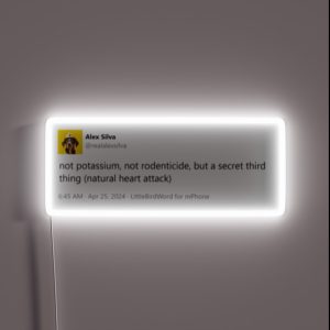 Alex Silva The Heart Attack Tweet RGB Neon Sign