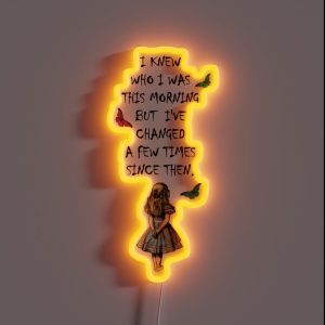 Alice In Wonderland Quote RGB Neon Sign Alice In Wonderland Quote RGB Neon Sign