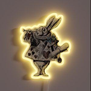 Alice In Wonderland White Rabbit RGB Neon Sign