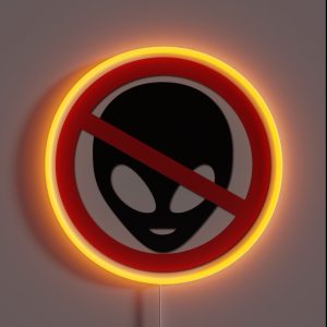Alien Prohibition Sign RGB Neon Sign