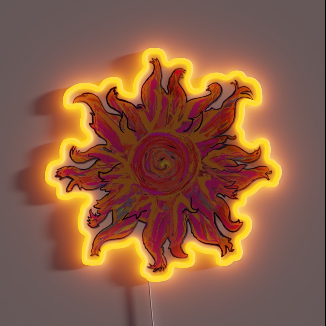 Alien Sun RGB Neon Sign Alien Sun RGB Neon Sign