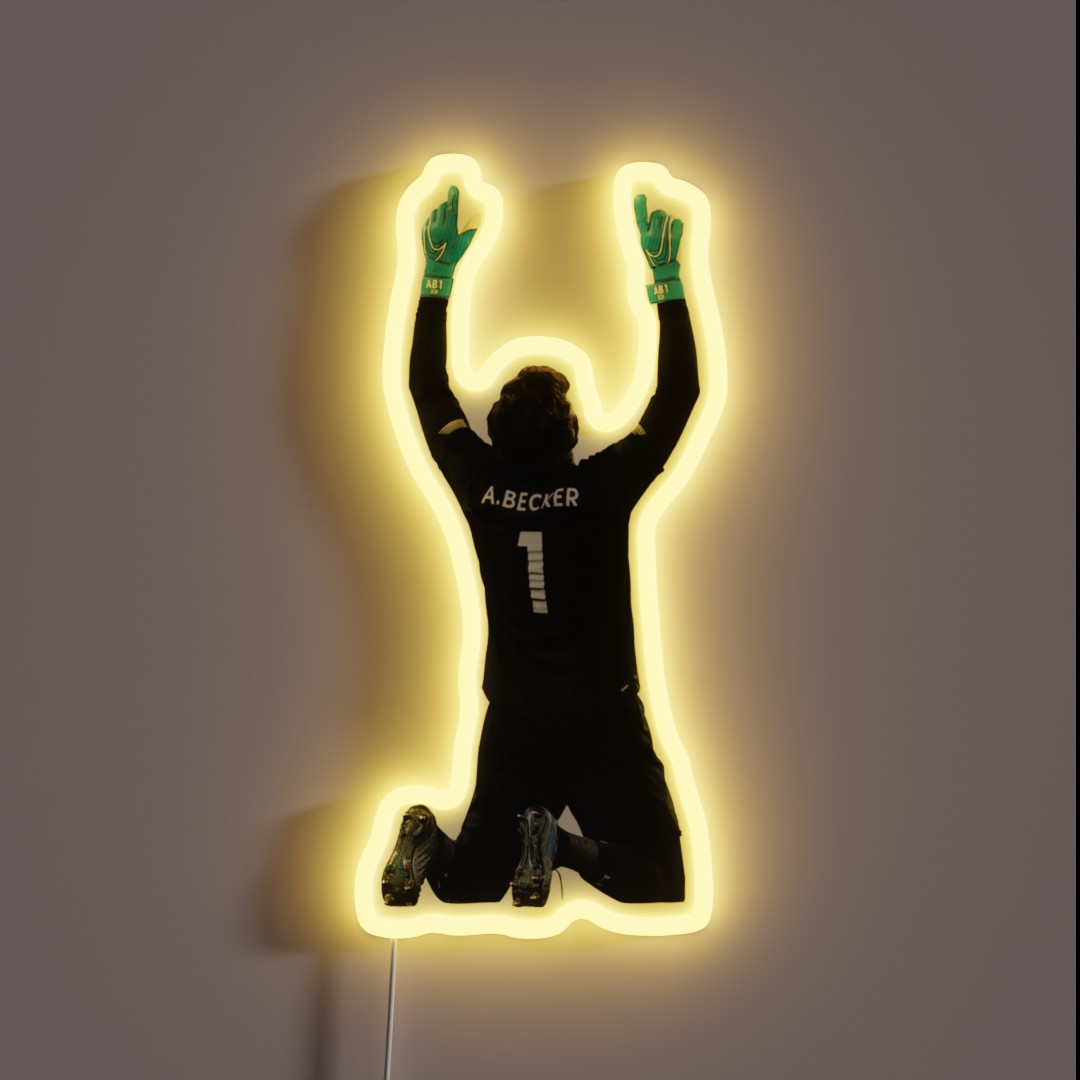 Alisson Becker Celebration RGB Neon Sign Alisson Becker Celebration RGB Neon Sign