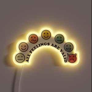 All Feelings Are Valid RGB Neon Sign