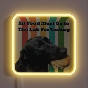 All Food Must Go To The Lab For Testing RGB Neon Sign All Food Must Go To The Lab For Testing RGB Neon Sign