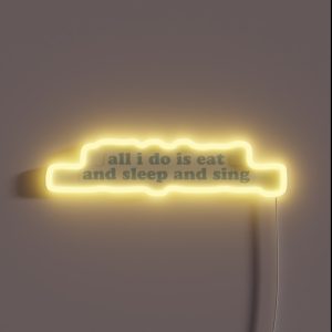 All I Do Is Eat And Sleep And Sing RGB Neon Sign All I Do Is Eat And Sleep And Sing RGB Neon Sign